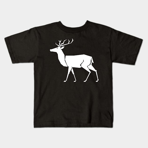 Modern Minimalist Deer Stag Hart Design - Stag Do Stag Party Stag Night Kids T-Shirt by ballhard